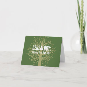 Carte pour notes de généalogie (vert)