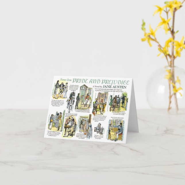 Carte pour notes de la fierté et du préjudice (Fleur jaune)