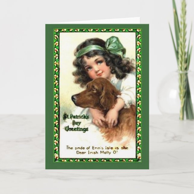 Carte pour notes de la Saint Patrick vintage (Devant)