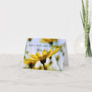 Carte pour notes de marguerite