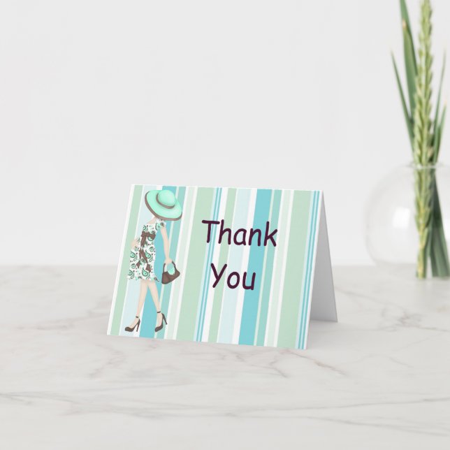 Carte pour notes de Merci de Baby shower (CA) (Devant)