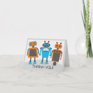 Carte pour notes de Merci de partie de robot