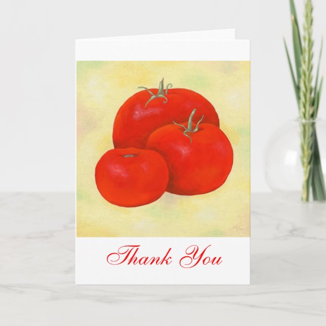 Carte pour notes de Merci de tomates (Devant)
