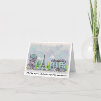 Carte pour notes de Paris