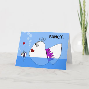 Carte pour notes de poisson élégant