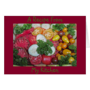 Carte pour notes de recette vide