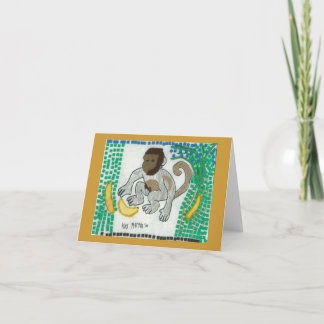 Carte pour notes de singe