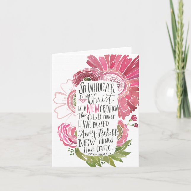 Carte pour notes de vers d'écriture sainte de 5h17 (Devant)