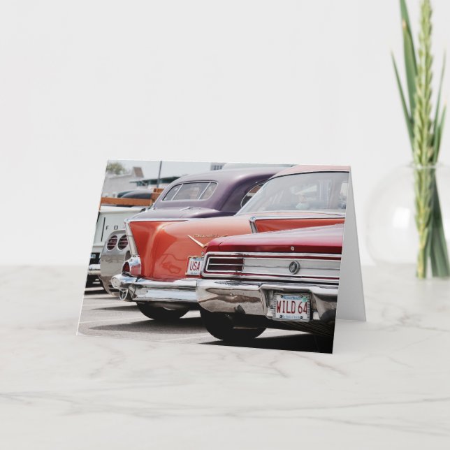 Carte pour notes de vintage American Classic Car (Devant)