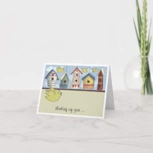 Carte pour notes de Whimsical Birhouses