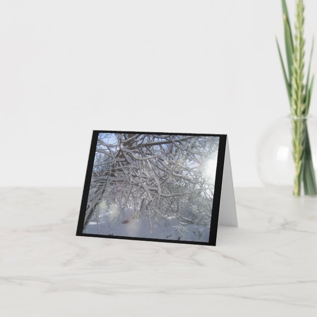 Carte pour notes des branches de neige (Devant)