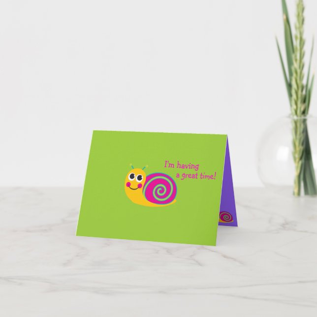 Carte pour notes d'escargot (Devant)