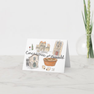 Carte pour notes d'esquisse de voyage : Cassoulet 