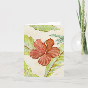 Carte pour notes d'Hibiscus tropical