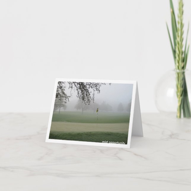 Carte pour notes d'occasion de brume de golfeurs (Devant)