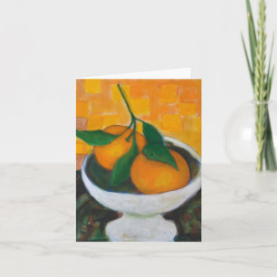 Carte pour notes d'oranges