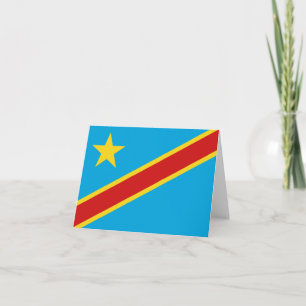 Carte pour notes du drapeau Congo-Kinshasa