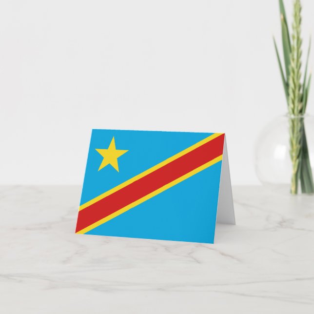 Carte pour notes du drapeau Congo-Kinshasa (Devant)