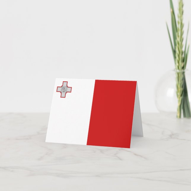 Carte pour notes du Drapeau de Malte (Devant)