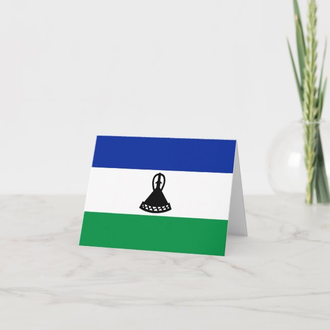 Carte pour notes du drapeau du Lesotho (Devant)