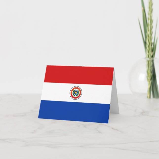 Carte pour notes du drapeau du Paraguay (Devant)