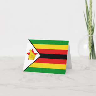 Carte pour notes du drapeau du Zimbabwe