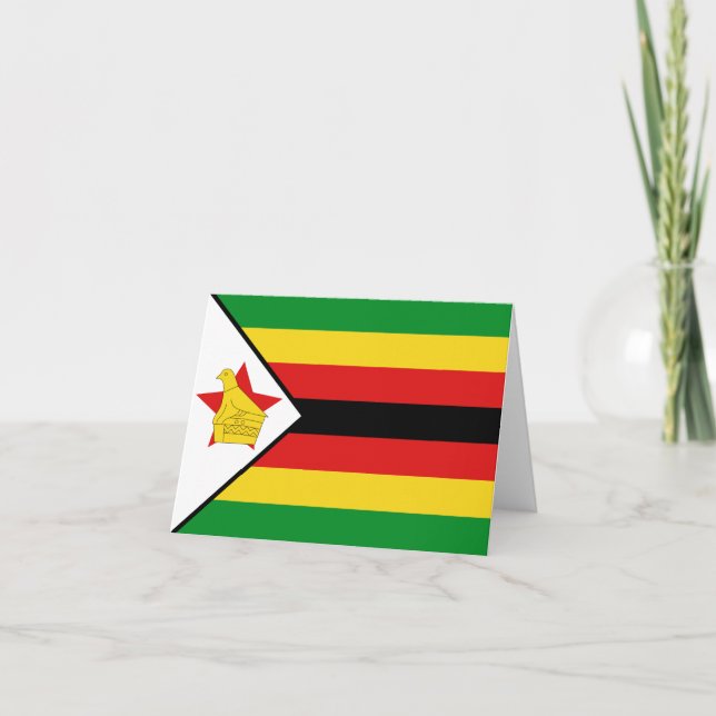Carte pour notes du drapeau du Zimbabwe (Devant)