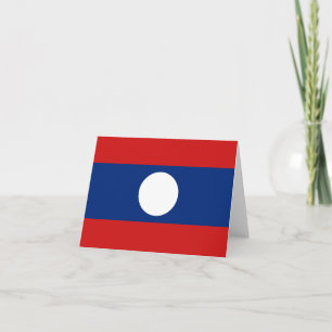 Carte pour notes du drapeau laotien
