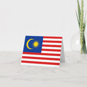 Carte pour notes du drapeau malaisien
