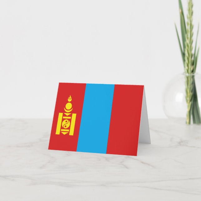 Carte pour notes du drapeau mongol (Devant)