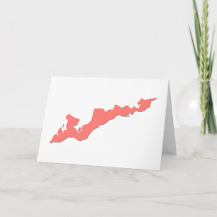 Carte pour notes du logo de Fishers Island - Fishe