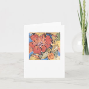 Carte pour notes d'une peinture en soie d'une