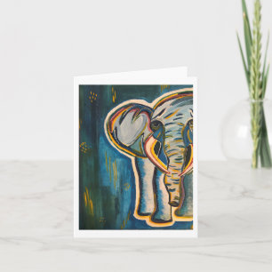Carte pour notes éléphant