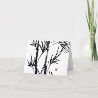 carte pour notes en bambou d'art