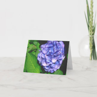 carte pour notes en pastel d'hortensia