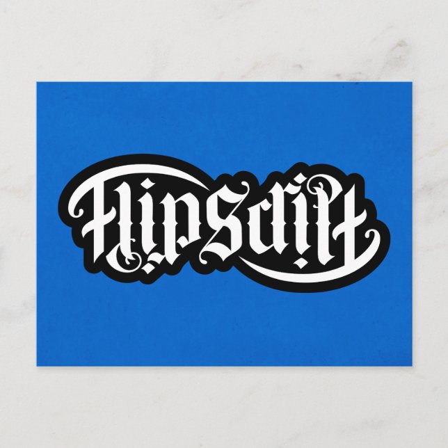 Carte pour notes FlipScript Ambigram (Devant)