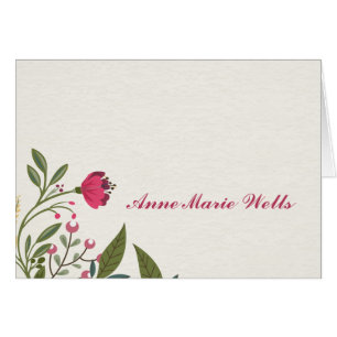 Carte pour notes floral plié avec la photo