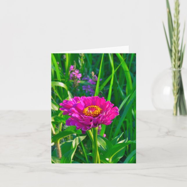CARTE POUR NOTES, FLORAL (ROSE) (Devant)