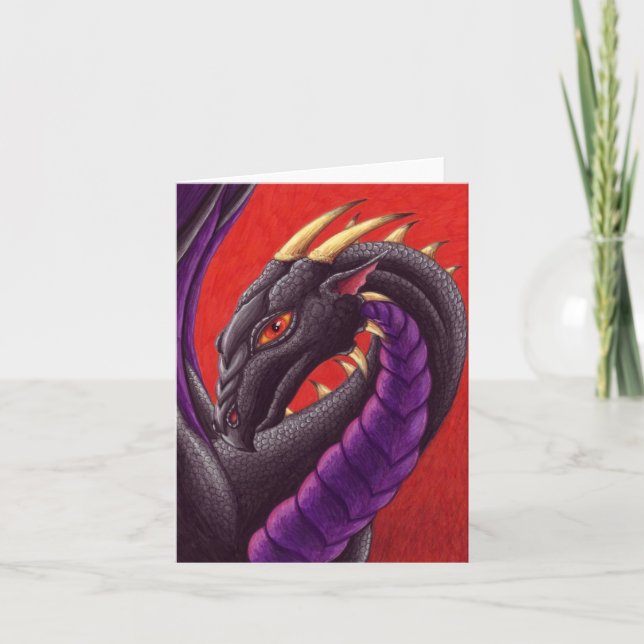 Carte pour notes foncé de Valentine (Devant)