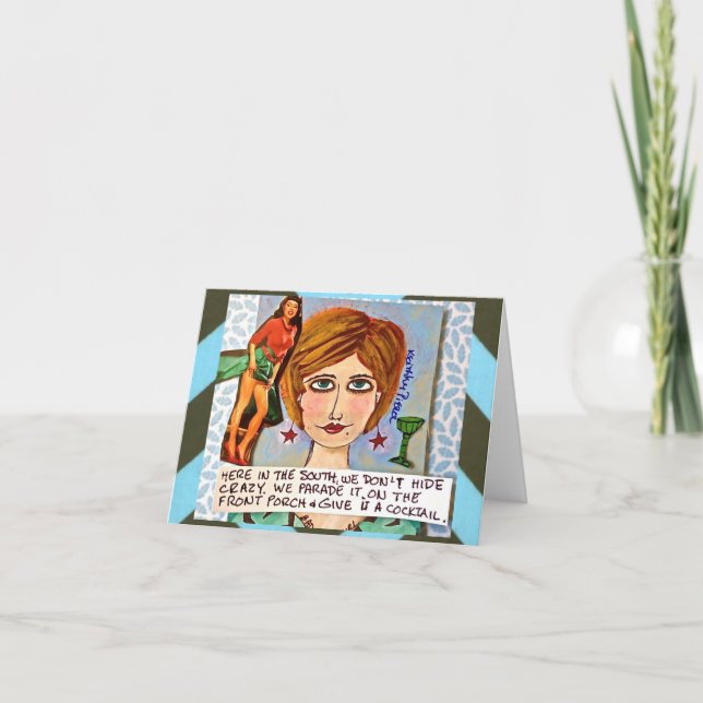 CARTE POUR NOTES-ICI DANS LE SUD, NOUS NE CACHONS  (Devant)