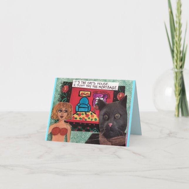 Carte pour notes-il est la maison de chats que je (Devant)