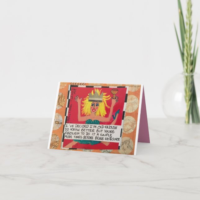 CARTE POUR NOTES-J'AI DÉCIDÉ QUE JE SUIS ASSEZ VIE (Devant)