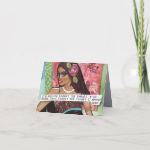 CARTE POUR NOTES-JE VOUDRAIS PLUTÔT REGRETTER LES 