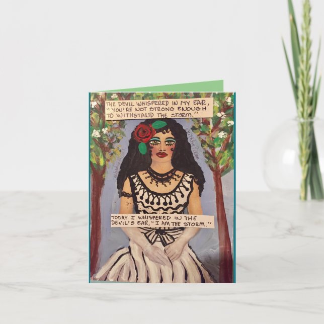 Carte pour notes-Le diable murmura dans mon oreill (Devant)