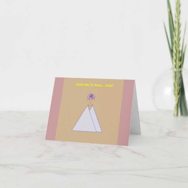 CARTE POUR NOTES - Les Vêtements Font De La Femme. (Devant)