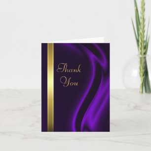 Carte pour notes Marquis Purple Silk Gold Merci