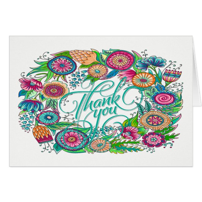 Carte pour notes Merci (Devant Horizontal)