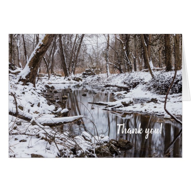Carte pour notes Merci du bord de la neige (Devant Horizontal)