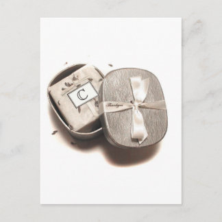 Carte pour notes Merci - monogramme "C"