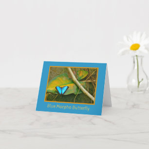 CARTE POUR NOTES MORPHO BLEUE #2